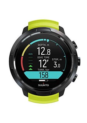 SUUNTO D5 duikcomputer met kleurendisplay, 100 m waterdicht, alarmfunctie, stopwatch, weerinformatie, kompas en een batterijduur van maximaal 12 uur in duikmodus