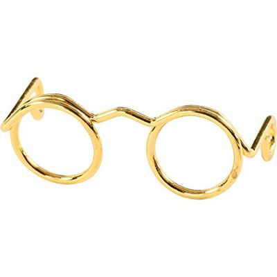 Gafas Novelty mm, tamaño del orificio 35 mm, 10 unidades, doradas