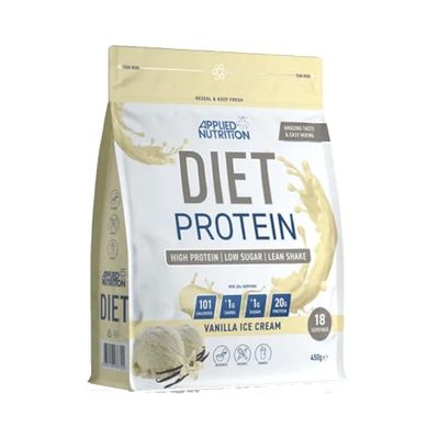 Applied Nutrition Diet Whey - High Protein Powder Supplement, Low Carb & Sugar, for Weight Management with CLA, L Carnitine, Green Tea (450g - 18 Servings) (Vanilla)