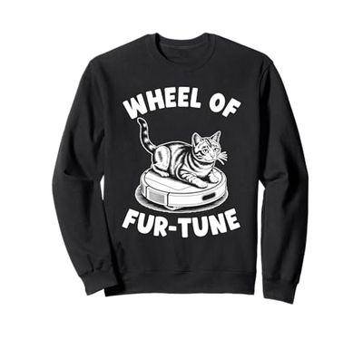 Wheel Of Fur-Tune Robot Vacuum Cleaner Funny Cat Sweatshirt