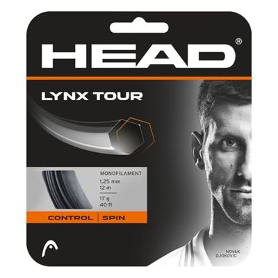 HEAD Lynx Tour - Juego de Cuerdas de Tenis Unisex para Adultos, Color Negro, 17
