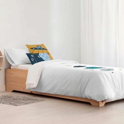 Kids&Cotton Funda Nórdica Dayton Big Blanco 175 Hilos 180 x 220 cm 180 x 240 cm