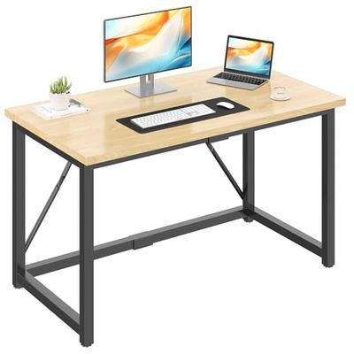 JUMMICO Petit Bureau d'ordinateur pour la Maison, Le Bureau, 120 x 50 x 75 cm, Beige