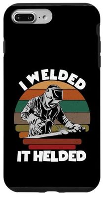 Mens I Welded It Helded Welder Fun Retro Welding Silhouette Case for iPhone 7 Plus/8 Plus