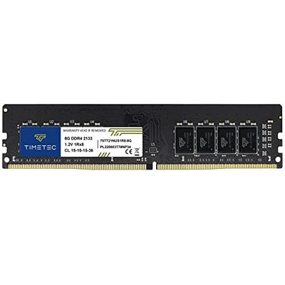 Timetec 8GB DDR4 2133MHz PC4-17000 Non-ECC Unbuffered 1.2V CL15 1Rx8 Enkele Rang 288 Pin UDIMM Desktop PC Computer Geheugen RAM Module Upgrade (8GB)