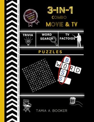 3-in-1 Combo Movie and TV Puzzles: Trivia, Word Search, TV Factoids