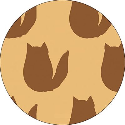 Bonateks, Ronde digitaal bedrukte muismat, antislip onderkant, voor kantoor en thuis, diameter: 22 cm