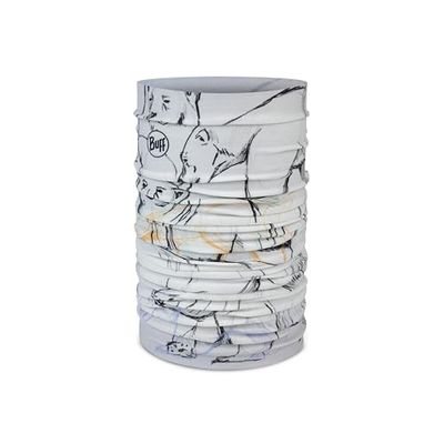 Buff Multifunctional Tour de cou Original EcoStretch Garçon Fille, Foulard, Tubulaire, Multifonctionnel, Cou et Tête, Course, Marche, Randonnée, Durable, Léger, Blanche, Taille Unique