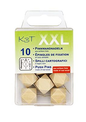 K3T Wooden Notice Boards Hexagonal XXL Pack of 10