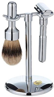 Merkur - 781.001 - Brilliant 3P rasatura Set: Razor-Futuri Pure Servant grigio Badger