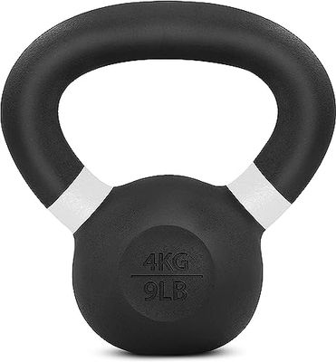 Yes4All QZHJ Peso Kettlebell rivestito in polvere, 4 kg, bianco