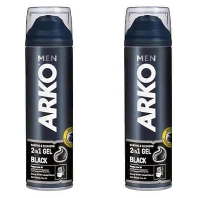 Arko Men Black Shaving Gel 200 Ml (Pack of 2)