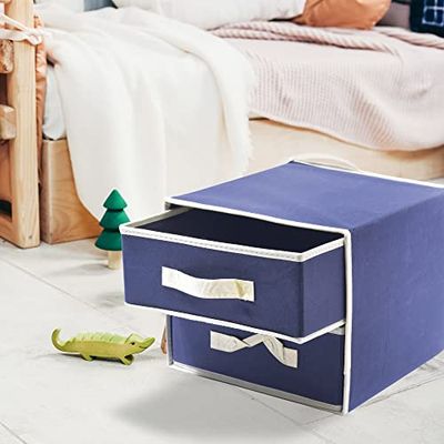 House Collection Commode van TNT, blauw, met 2 laden, 30 x 30 x 25 cm