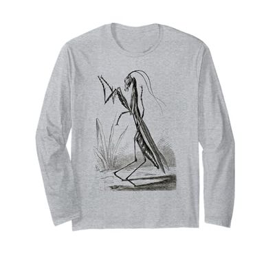 Mantodea Insetti divertente Insetti Entomologia Vintage Entomologo Maglia a Manica