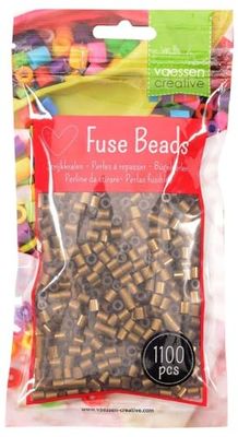 Vaessen Creative Perles à Repasser - Doré - 1100 perles - pour Bijoux, Decorations DIY et Loisirs Créaifs