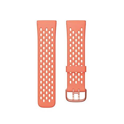 Fitbit Versa 3 / Sense Sportbandje, Meloen/Roze, Groot