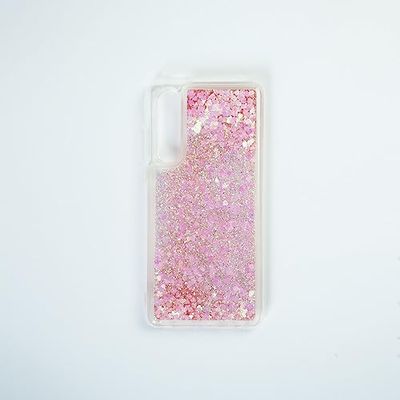 Babaco Telefoonhoesje voor Huawei P30 Liquid Glitter Effect, Roze