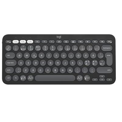 Logitech Pebble Keys 2 K380s - QWERTY Pan Nordic Layout, Graphite