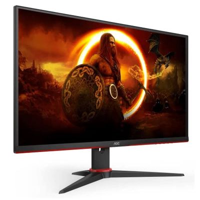 AOC Gaming Q27G2E – 27 tums QHD-skärm, 155 Hz, 1 ms MPRT, VA, FreeSync Premium, skuggkontroll, låg ingångsfördröjning (2560 x 1440 @ 155 Hz, 250 cd/m², HDMI 2.0 x 2, DisplayPort 1.2x1)