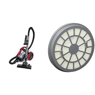 Polti Forzaspira C110_Plus Aspirapolvere A Traino Ciclonico, Senza Sacco, Filtro Hepa, 80 Db, 4 Stadi Di Filtrazione & Paeu0279 Filtro Epa Air Tech C100