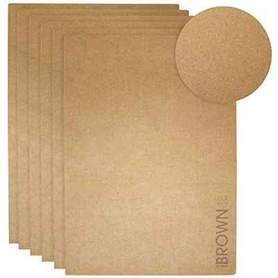 Artway - Quaderno da Disegno Flessibile - Copertina Kraft - Riciclata - 130g/m² 28 facciate - A3 - Carta Bruna - 6 Pezzi, marrone, (SKU-26BA97DC)