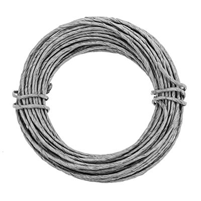 GLOREX 235-Filo di Carta, Lunghezza, Argento, per Creare e Legare composizioni Floreali e corone di Fiori, Colore Silver, 2 mm x 10 m, 6 1280 235