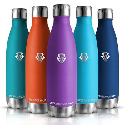 Grsta Drinkfles van roestvrij staal, 750 ml, sportfles, lekvrij, thermosfles, BPA-vrij, waterfles voor sport, fitness, gym, outdoor