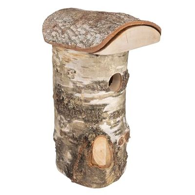 Windhager nichoir pour oiseaux "Wildkogel", toit amovible, bois de bouleau, maison pour oiseaux, nichoir pour oiseaux à suspendre, résistant aux intempéries, durable