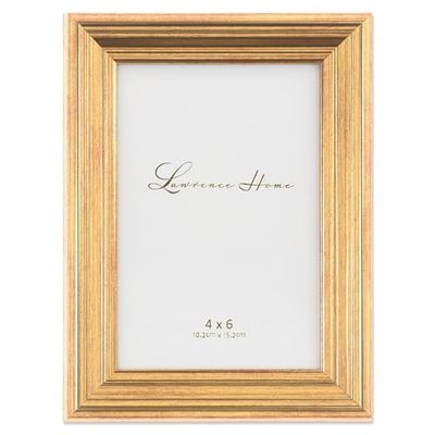 Lawrence Frames Sutter - Moldura de fotos polida, dourado, 4 x 6