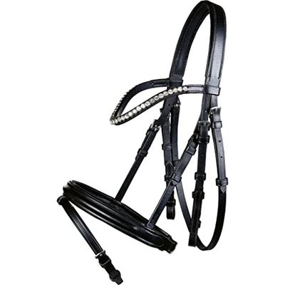 HKM Shetty Diamond engelska Neusriem Svart Shetty