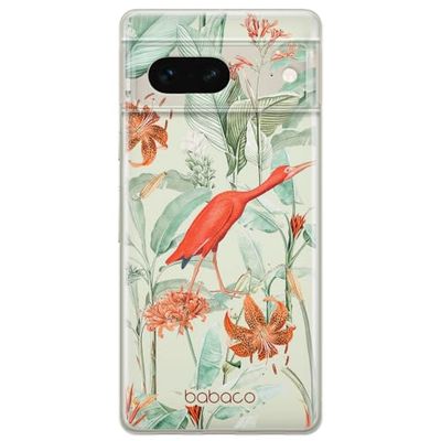 ERT GROUP mobiltelefonfodral för Google PIXEL 7 originalt och officiellt licensierat Babaco mönster Flowers 049 optimalt anpassad till formen på mobiltelefonen, gedeeltelijk transparant