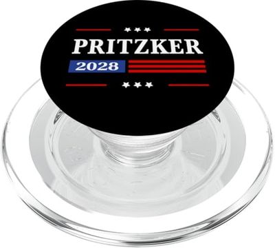JB Pritzker 2028 For President Pritzker 2028 American Flag PopSockets PopGrip para MagSafe