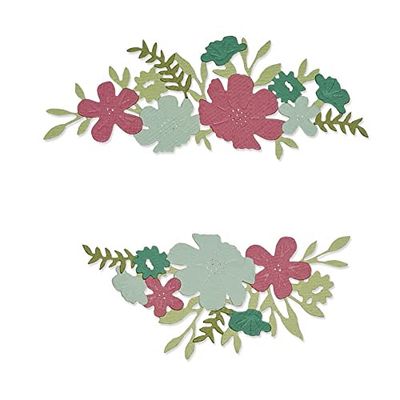 Sizzix Thinlits Dies Wild Blossom Borders by Lisa Jones, 665285, Multicolor, One Size