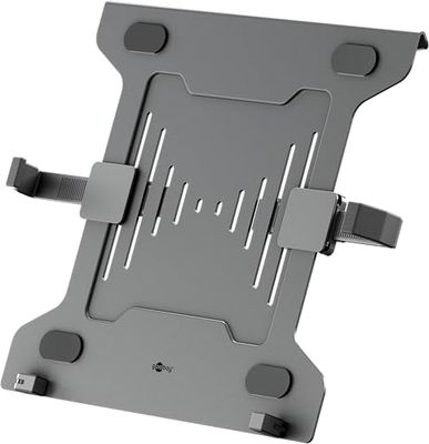 goobay Support pour Ordinateur Portable de 10" à 15,6" (4,5 kg Max), Montage sur Support de Moniteur, VESA 75/100 mm, Noir, 70817