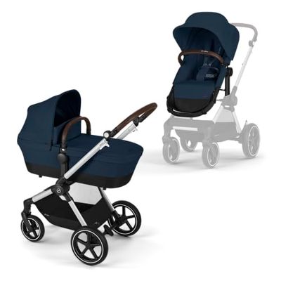 CYBEX Gold kinderwagen EOS Lux 2-in-1, reissysteem, vanaf de geboorte tot 22 kg (ca. 4 jaar), Ocean Blue