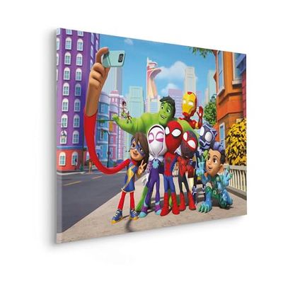 Komar Pyramid International - Cuadro en lienzo para habitación infantil (40 x 30 cm), diseño de Spidey and His Amazing Friends