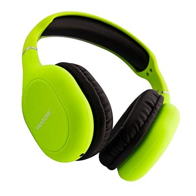 Celly, Cuffie Bluetooth Over-Ear Pantone, con Padiglioni Imbottiti e Archetto Imbottito Regolabile per il Massimo Comfort, Autonomia 8 h, Porta Type-C e Jack 3.5mm, con Controllo da Remoto, Verde