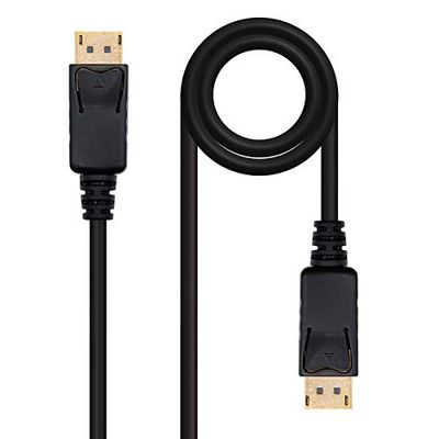 Brightium Câble DisplayPort de 0,5 m, avec connecteurs mâles DP vers DP mâle, noir, idéal pour transmettre des signaux vidéo haute définition entre appareils compatibles.