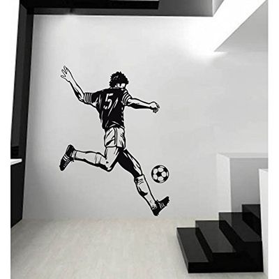 Tatoutex Stickers Joueur de Foot - Beige, L 60cm x H 80cm