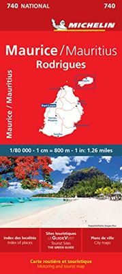 Michelin Mauritius Rodrigues Road and Tourist Map