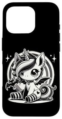 Gothic Unicorn Goth Girl Emo Punk Cute Kawaii Pastel Goth Case for iPhone 16 Pro
