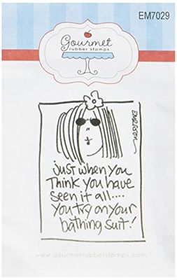 Gourmet Rubber Stamps Cling Stamps 2.75 x 4.75-inch-Just When You Think.Bathing Suit