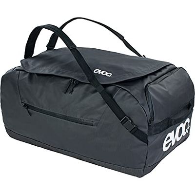 EVOC DUFFLE BAG 60 waterdichte uitrusting- en reistas (afneembare draagriem, apart buitenvak, universeel gebruik, BRACE LINK-systeem, PVC-vrij, waterdicht), Carbon Grey/Zwart