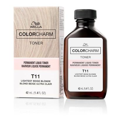 Color Charm Permanent Liquid Toner - T11 Lightest Beige Blonde by Wella for Unisex - 1.4 oz Toner