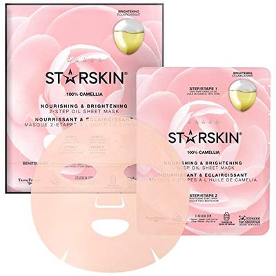 STARSKIN Camellia 2-Step Oil Sheet Mask - Nourishing and Brightening