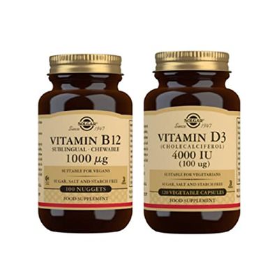 Solgar Vitamina B12 100 Unidades + Vitamina D3 4000 UI 120 unidades