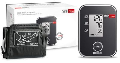 boso medicus System Wireless Blood Pressure Monitor for Upper Arm Measurement with Arrhythmia Detection - Includes Universal Velcro Strap Cuff (22-42 cm)