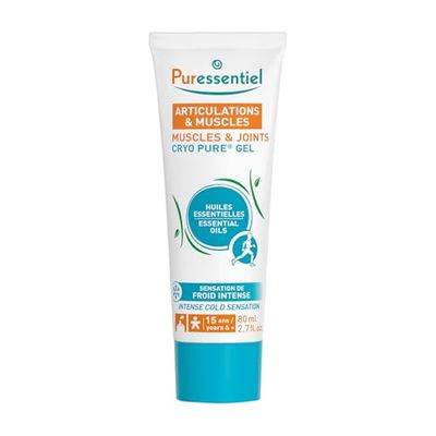 Puressentiel - Articolazioni e Muscoli - Cryo Pure Gel - Aiuta a lenire le zone sensibili - Per urti, contusioni e rigidità - Sensazione di freddo intenso - Non unge - 14 oli essenziali - 80 ml