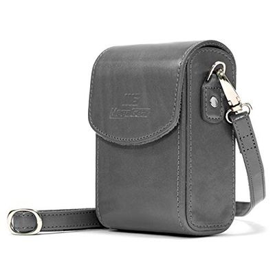 MegaGear Para MG1217 Nikon Coolpix A1000, A900 Estuche de cuero, con correa - Gris