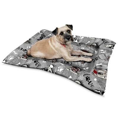 Homey - Cama Reversible y Lavable para Perros Modelo Doggy, Colchoneta Cómoda de Tela con Estampado para Transportín y Hogar, Ideal para el Descanso de Mascotas, 50 x 70 cm